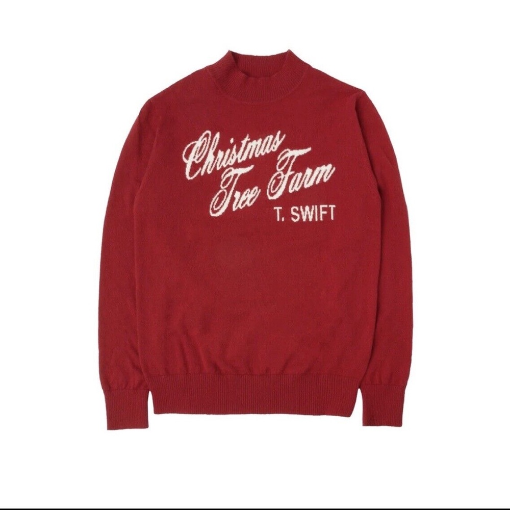 Taylor Swift Red Christmas Tree Farm Sweater Medium New